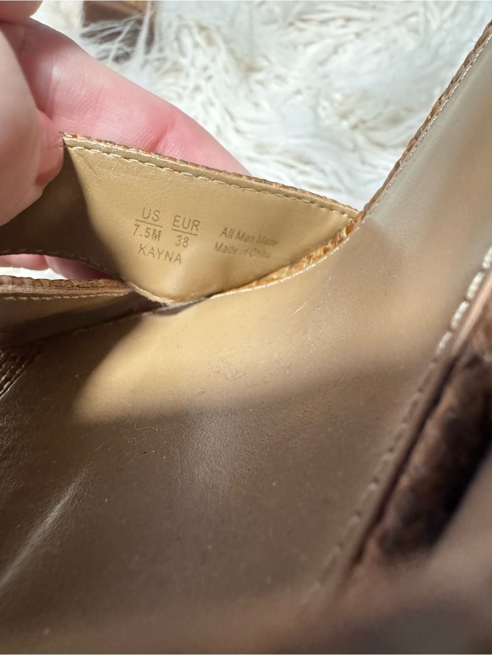Sam Edelman Kayna Ankle Strap Heel Size 7 1/2 Platform Brown Weave - Picture 7 of 10